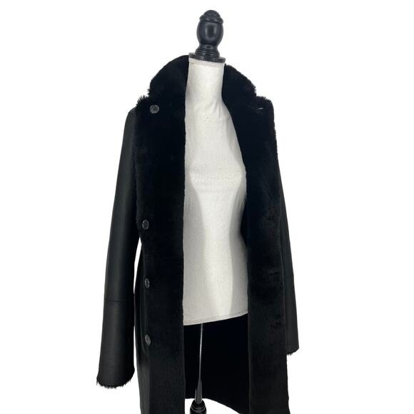 Joseph Britanny Reversible Leather & Fur Coat in Black Size 32, US 0 - Picture 12 of 15
